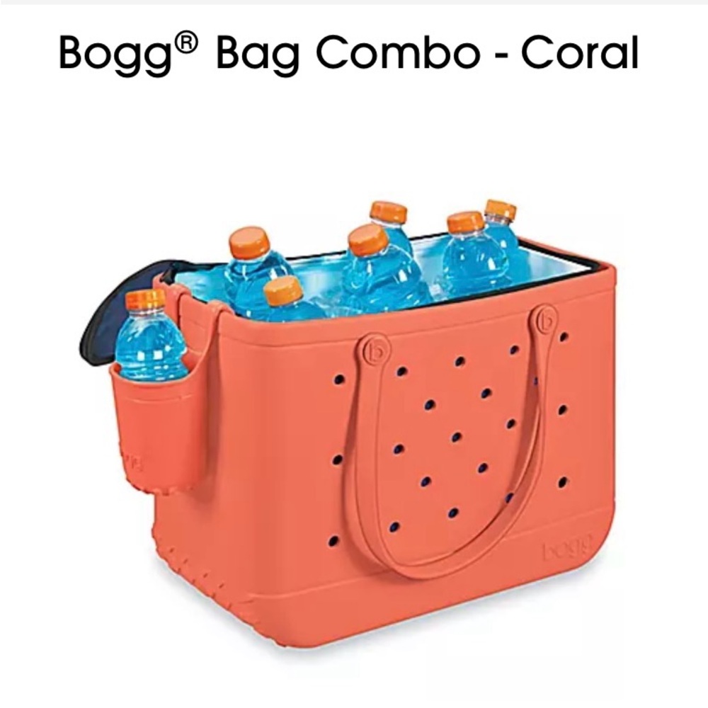 NWT Bogg Bag | The Ultimate Tote, Brrr Cooler and Cup Bevy Combo in Coral